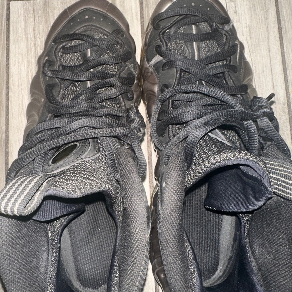 Nike Air Foamposite One Metallic Pewter Black Men SneakerShoes 314996-004 Size 9 - Picture 4 of 8